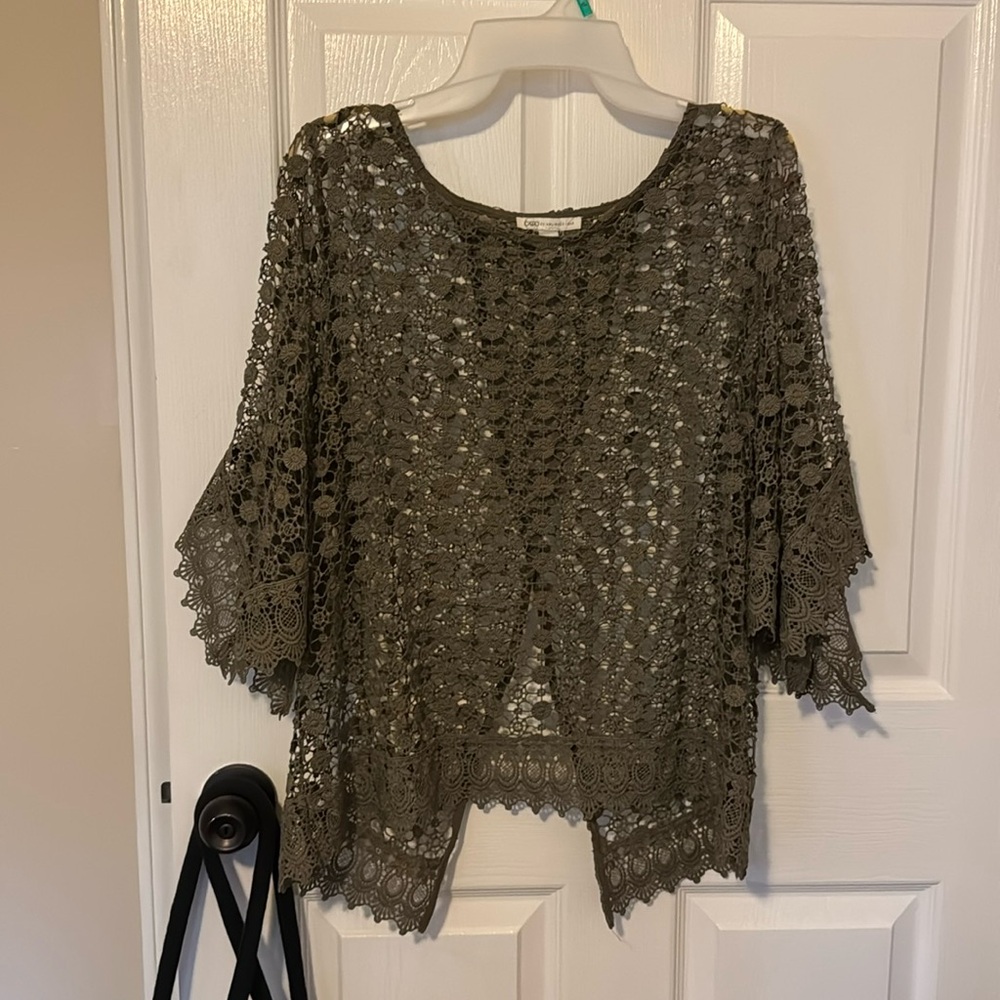 Crochet top cover blouse
